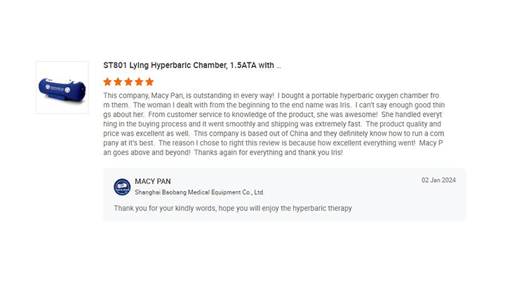 What Customers Say about MACY-PAN Hyperbaric Chamber